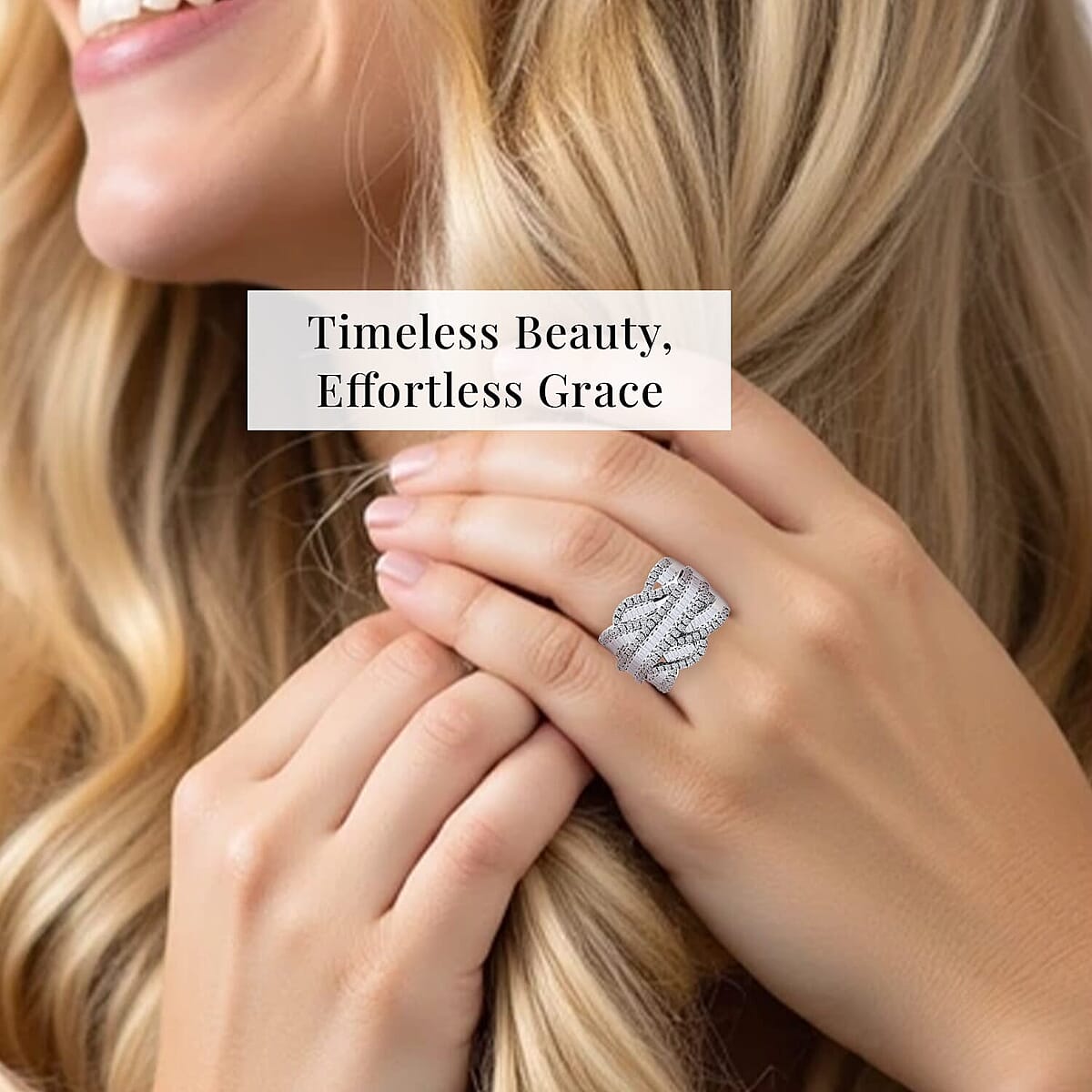 10K White Gold Mystic Luxuriant Lab Grown Diamond (I1) Ring (Size 7.5) 3.00 ctw image number 1