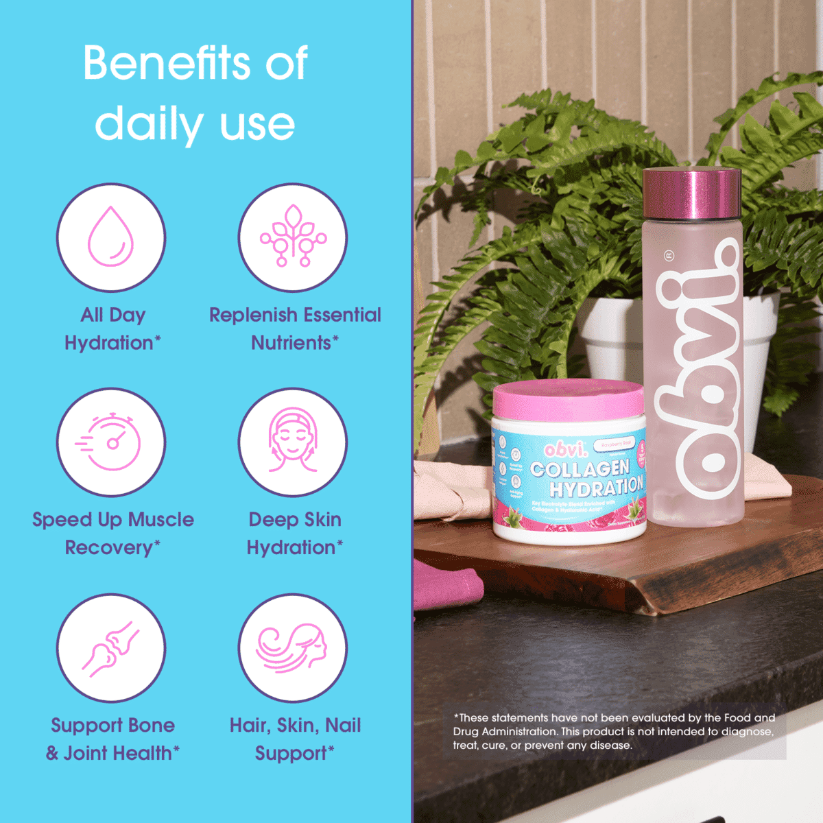 Obvi Collagen Hydration - Raspberry Rose image number 2