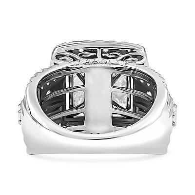 NY Closeout Deal Princess Cut Diamond G-H SI-I1 4.00 ctw Ring in 10K White Gold (Size 7.0) 9.68 Grams