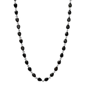 EverTrue Elite Shungite 12.50 ctw Necklace Platinum Over Copper 18 Inches
