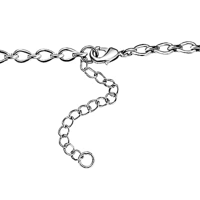 EverTrue Elite Shungite Teardrop Necklace Platinum Over Copper 12.50 ctw  (18-20 Inches)