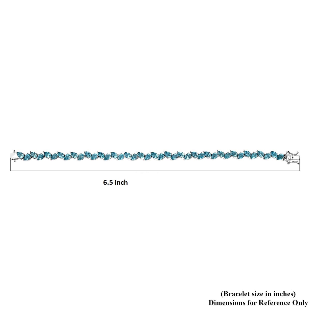Betroka Blue Apatite Azure Cascade Bracelet in Rhodium Over Sterling Silver (6.50 In) (Del. In 12-15 Days) 14.25 ctw image number 4