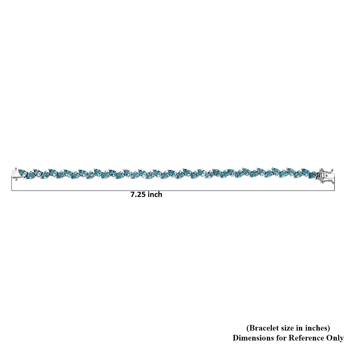 D'Joy Betroka Blue Apatite 16.00 ctw Azure Cascade Bracelet in Rhodium Over Sterling Silver (7.25 In) image number 4