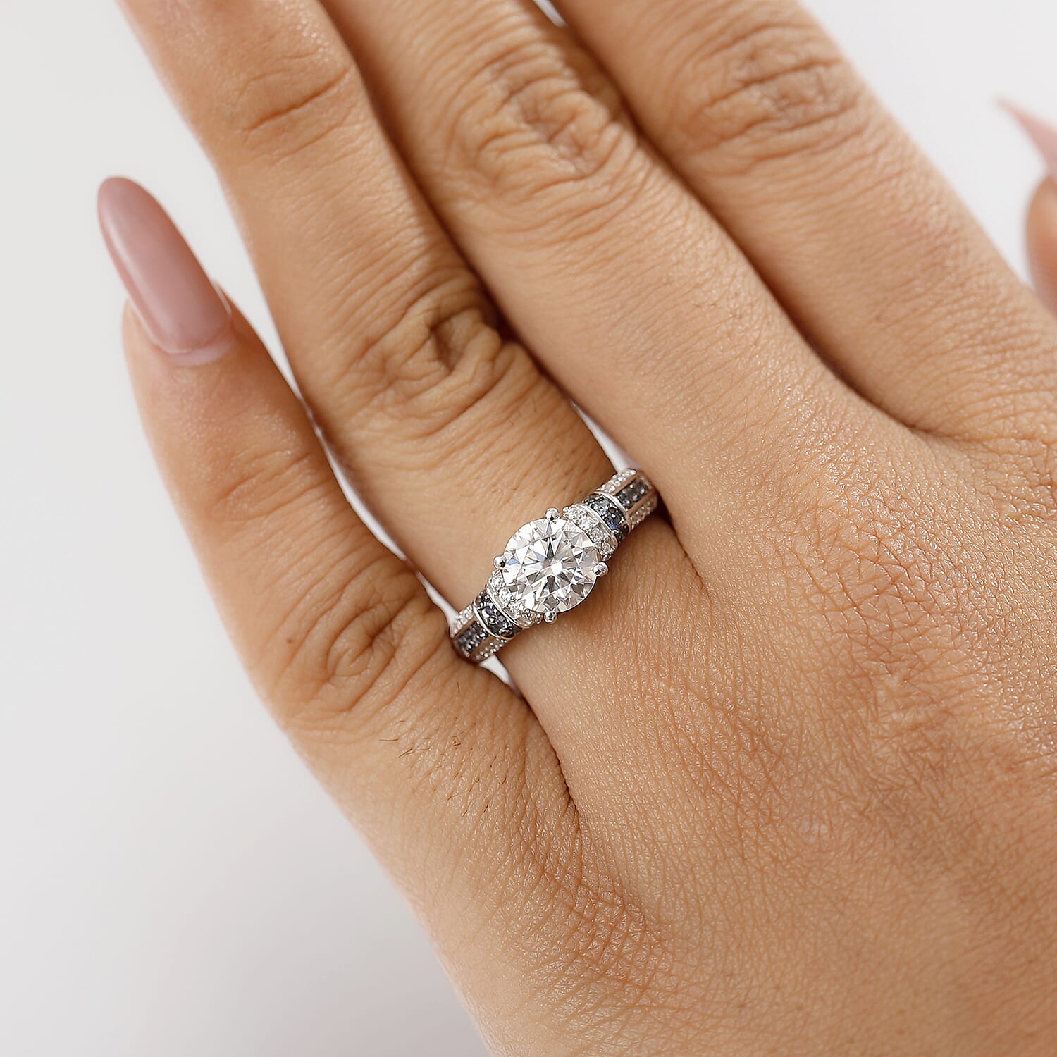 Moissanite & Blue Sapphire / 10 - Product card gallery slide 3 (9432656445695)