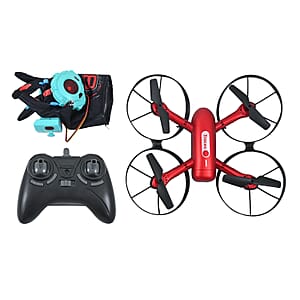 Red 4-Axis Aerocraft Remote Control Toy with Remote and Gloves