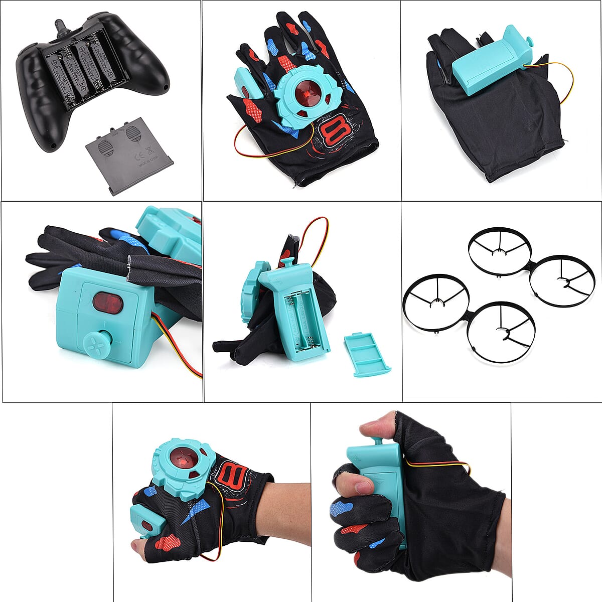 Red 4-Axis Aerocraft Remote Control Toy with Remote and Gloves image number 8