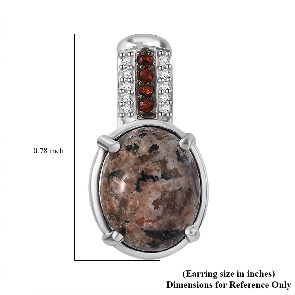 D'Joy Natural Yooperlite and Multi Gemstone 7.70 ctw Lunar Glow Earrings in Rhodium Over Sterling Silver with Free UV Flash Light image number 6