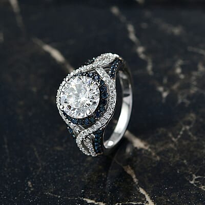 Moissanite & Blue Sapphire / 7 - Product card gallery slide 2 (10177938784569)