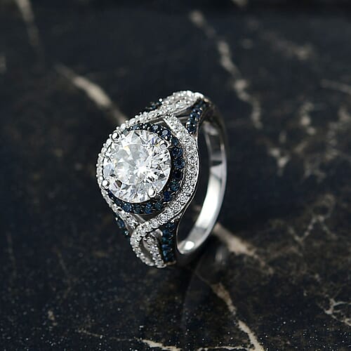 Moissanite & Blue Sapphire / 7 - Product card gallery slide 2 (10177938784569)