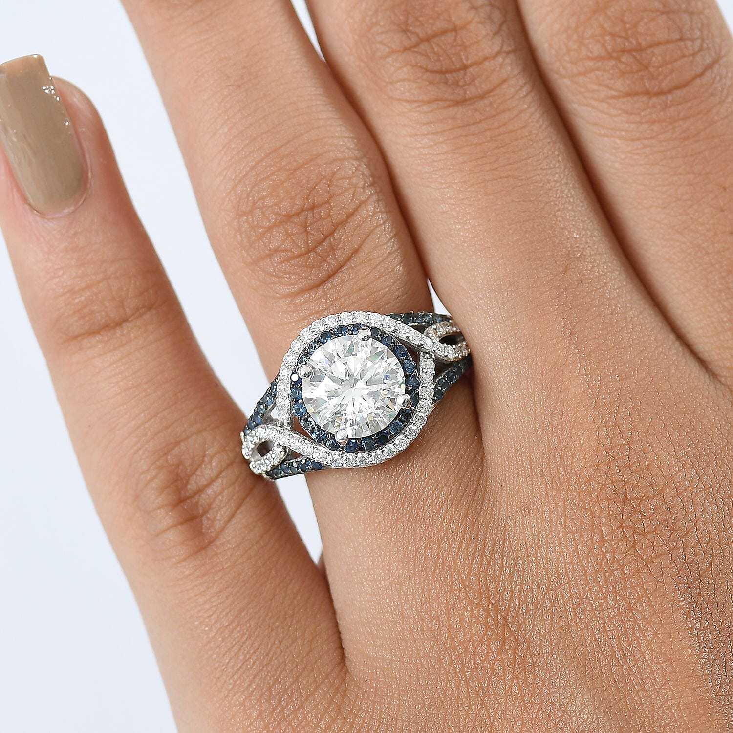 Moissanite & Blue Sapphire / 8 - Product card gallery slide 3 (10177938784569)