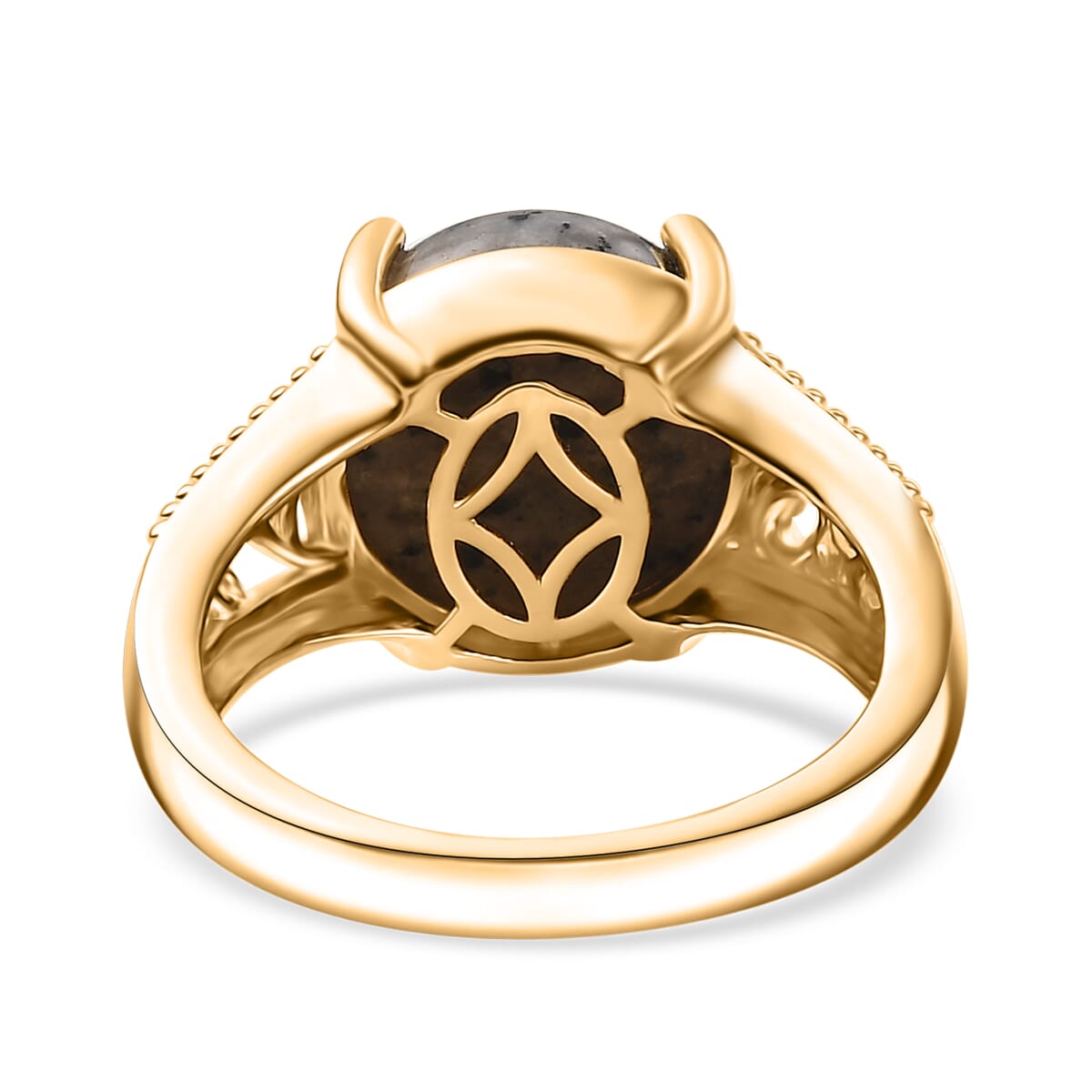 D'Joy Natural Yooperlite 6.80 ctw Eldoria Glow Ring in 18K Vermeil Yellow Gold Over Sterling Silver (Size 8.0) with Free UV Flash Light image number 4