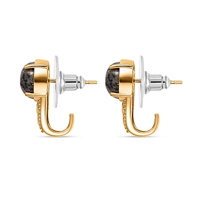 D'Joy Natural Yooperlite 4.40 ctw Eldoria Glow Earrings in 18K Vermeil Yellow Gold Over Sterling Silver with Free UV Flash Light