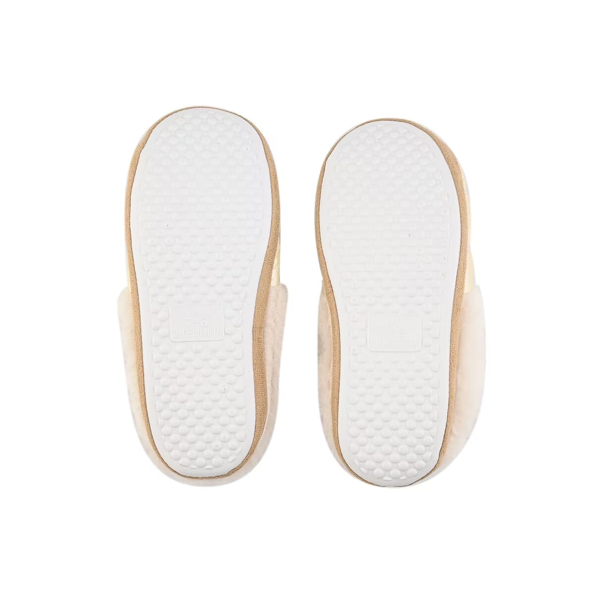 Gold Metallic Plush Slippers with Memory Foam and Faux Fur Lining – S Womens Size 5/6 image number 6
