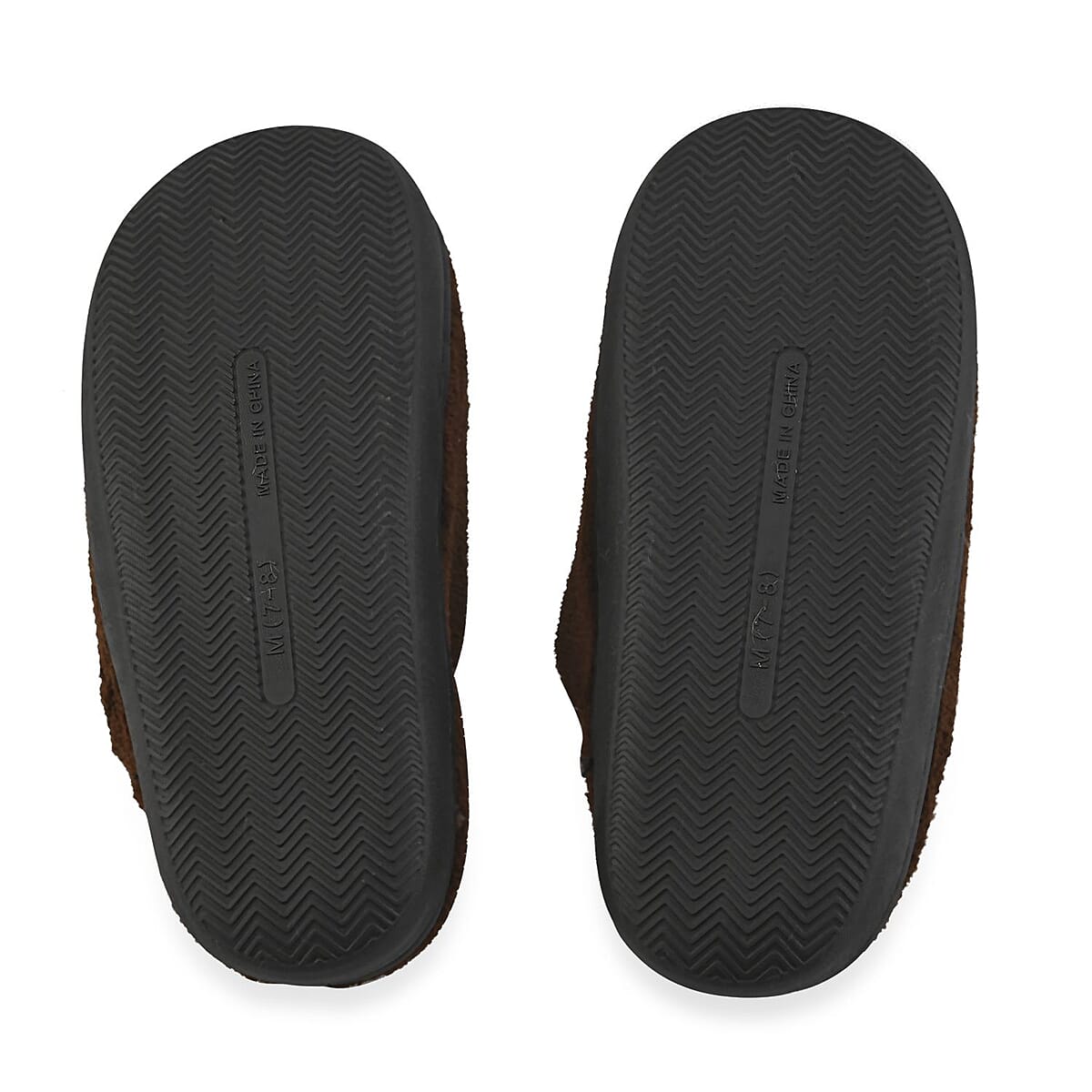 Brown Micro Velour Leopard Lined Slippers with Memory Foam&ndash; S Womens Size 5/6 image number 4