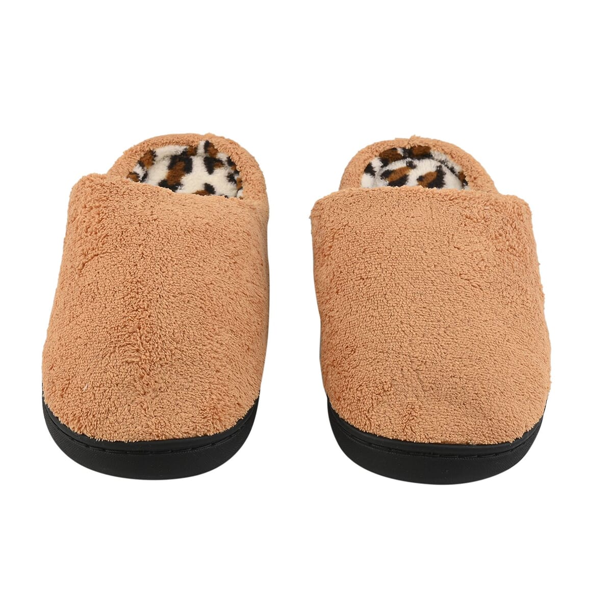 Honey Micro Velour Leopard Lined Slippers with Memory Foam– L Womens Size 9 image number 1