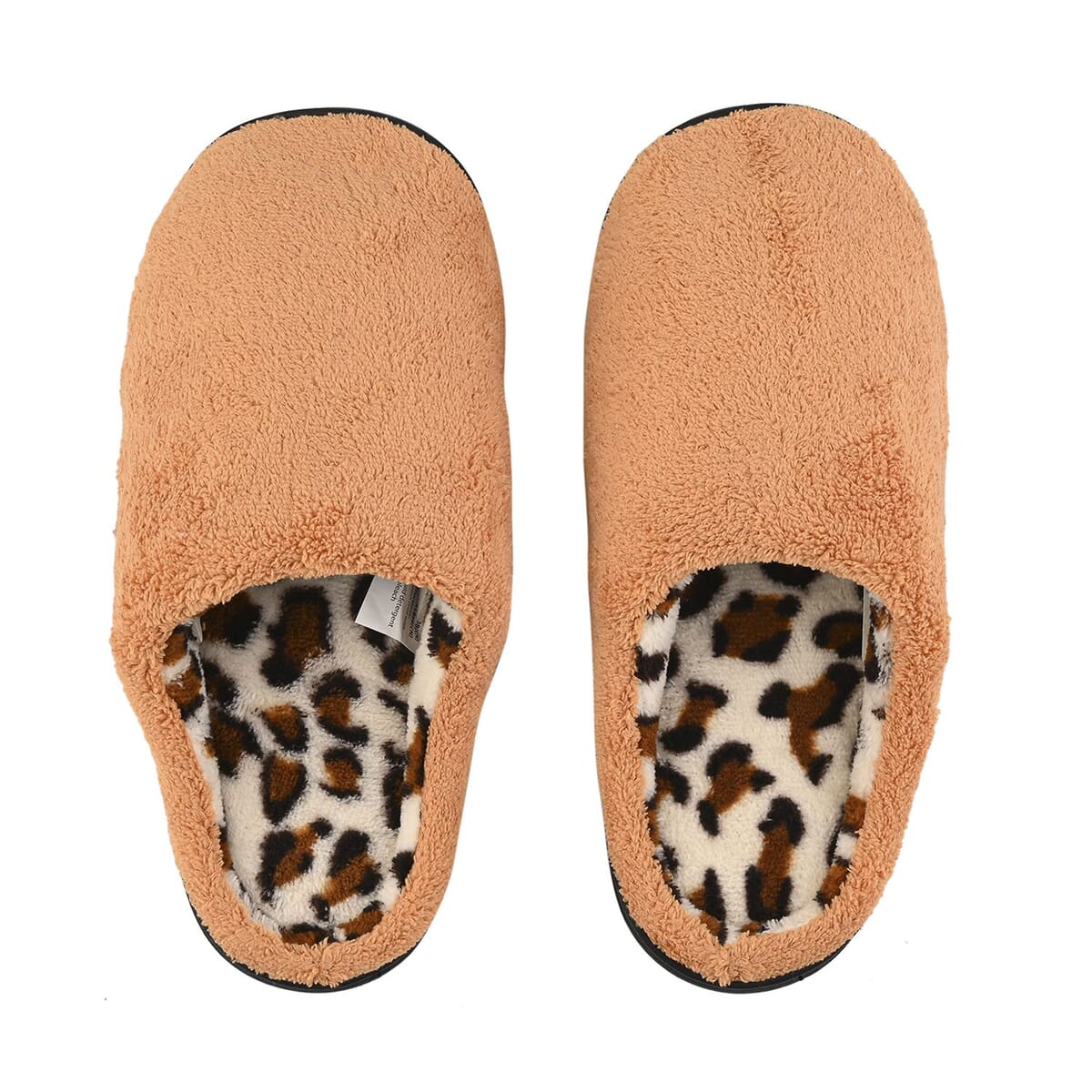 Honey Micro Velour Leopard Lined Slippers with Memory Foam– L Womens Size 9 image number 2