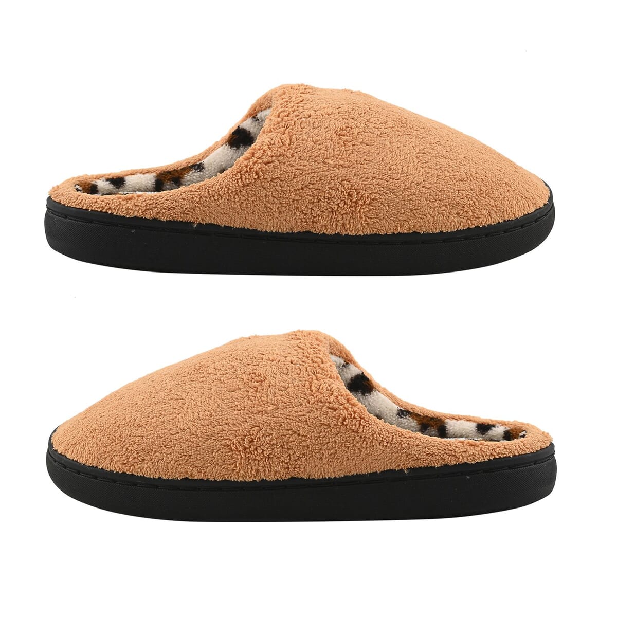 Honey Micro Velour Leopard Lined Slippers with Memory Foam– L Womens Size 9 image number 3