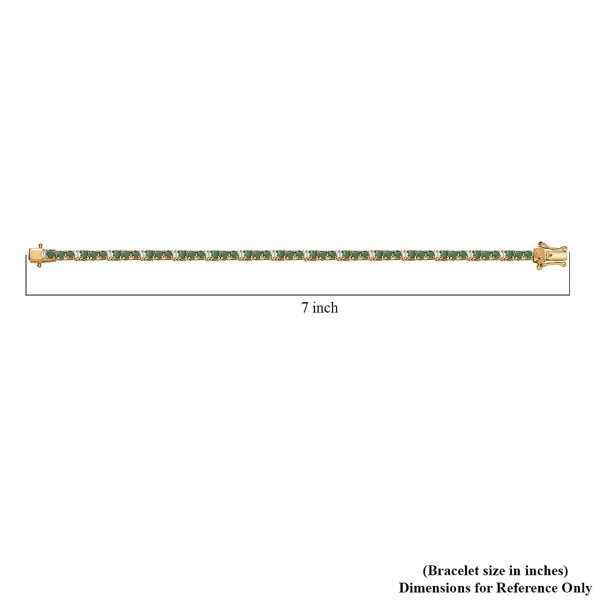 EverTrue Emerald and Moissanite 4.20 ctw Minimalist Aura Bracelet in 18K YG Plated (6.50 In) image number 4
