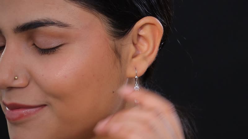 One Time Only Moissanite (Rnd 6mm) Lever Back Earrings in Rhodium Over Sterling Silver 3.35 ctw
