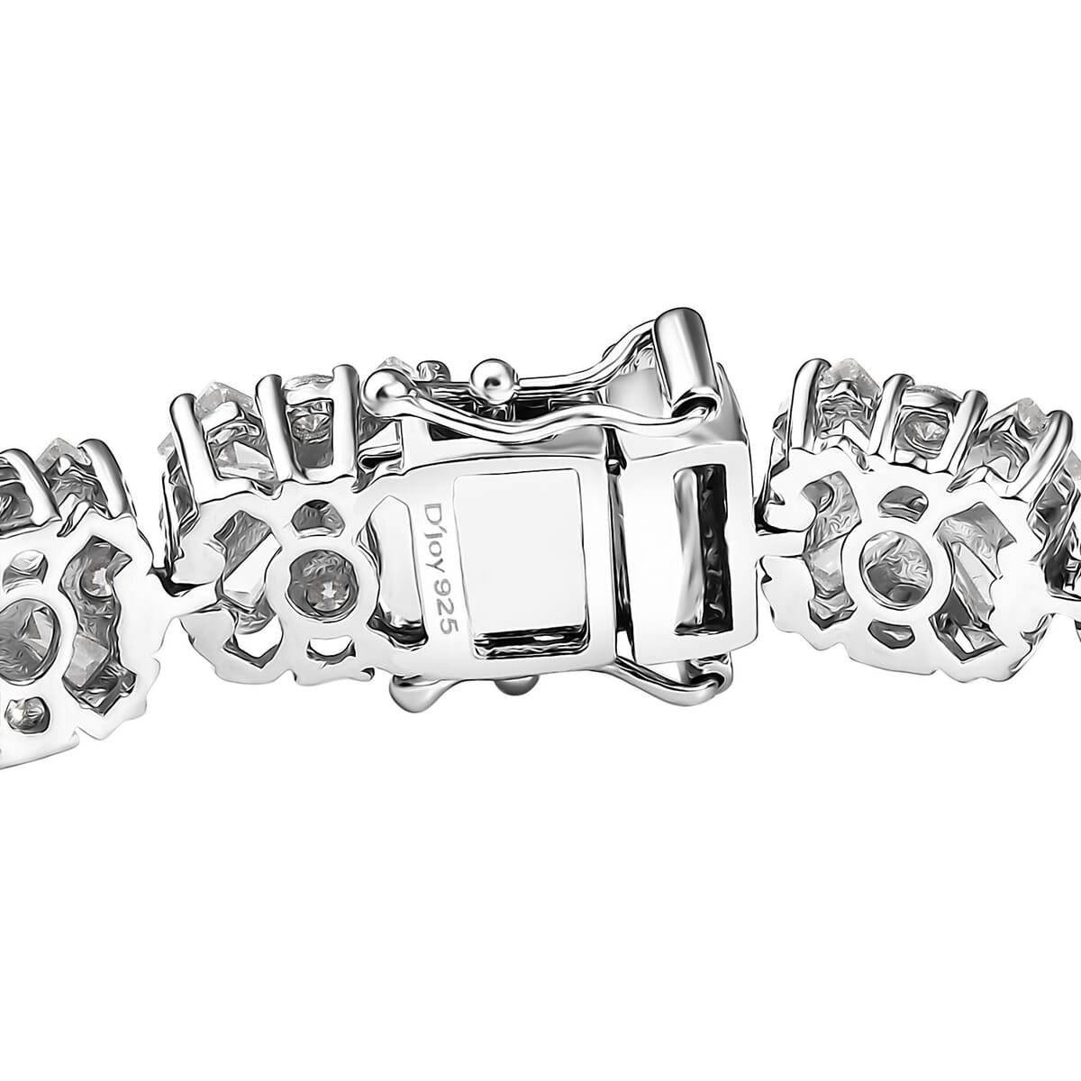 Moissanite 17.25 ctw Bracelet in Rhodium Over Sterling Silve (7.25 In)  image number 3