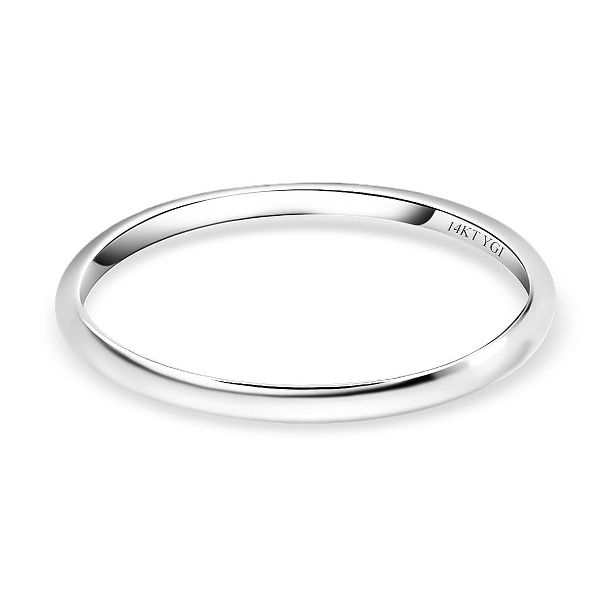 1mm Polished Band Ring in 14K White Gold (Size 8.5) 0.91 Grams image number 4