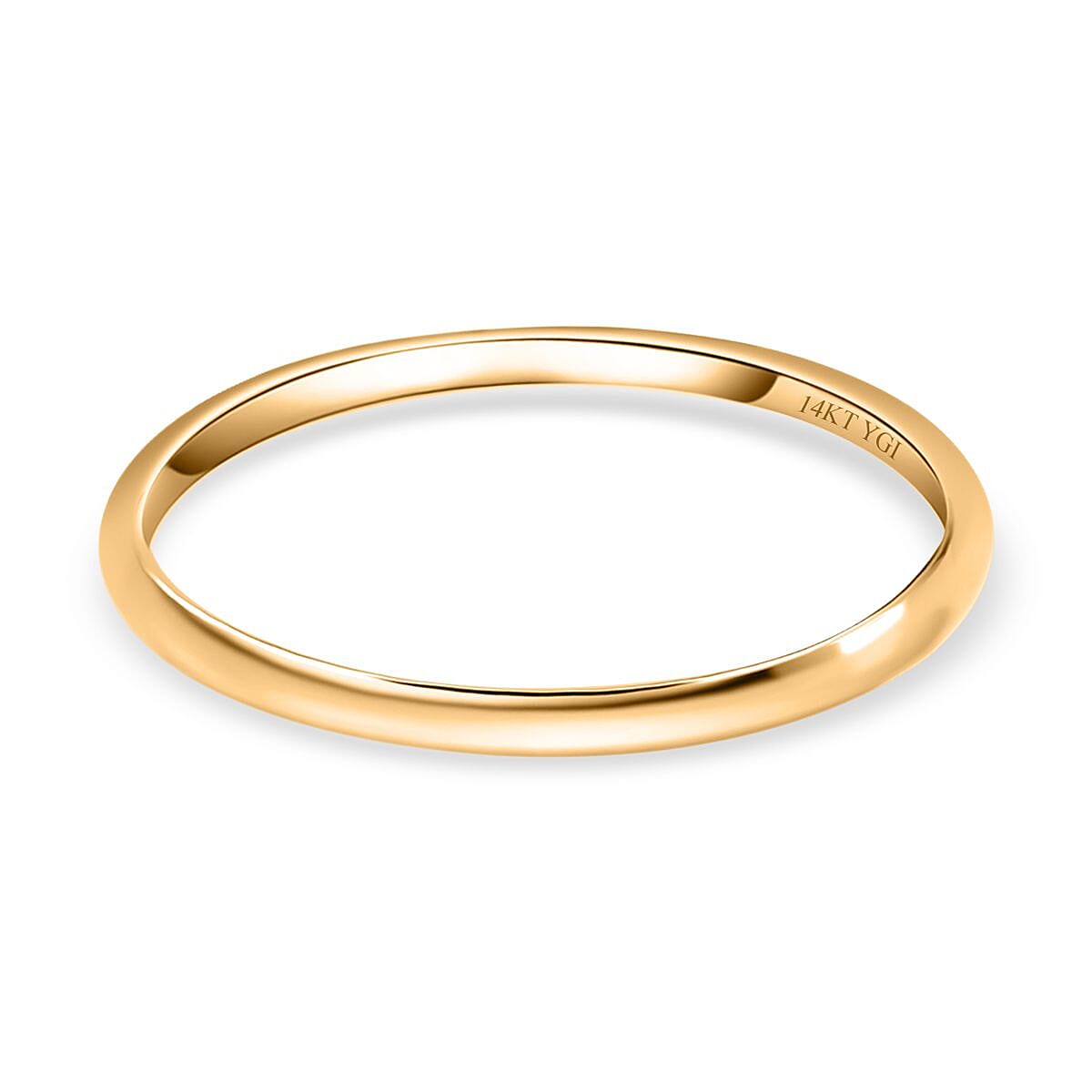1mm Polished Band Ring in 14K Yellow Gold (Size 10.0) 0.94 Grams image number 4
