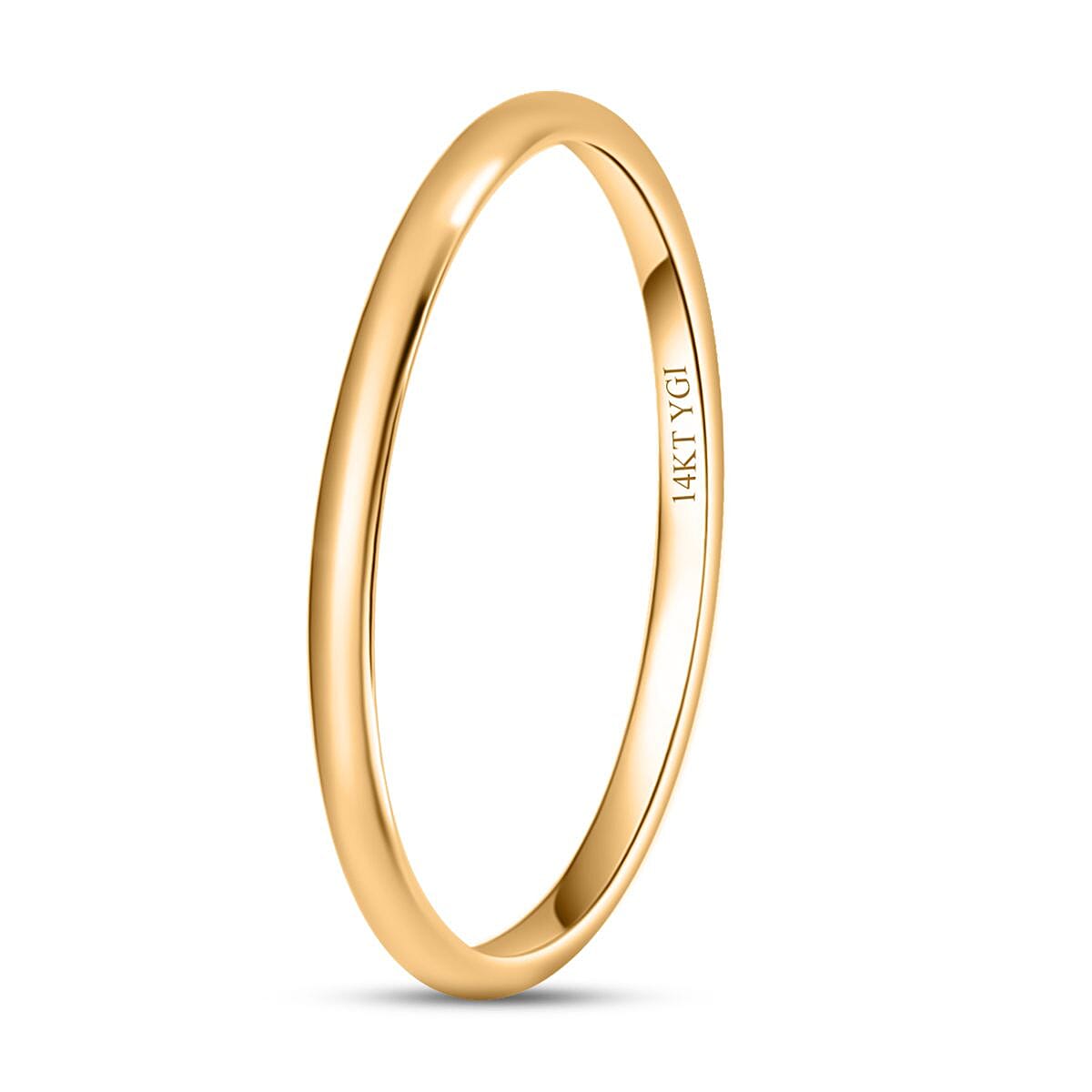 1mm Polished Band Ring in 14K Yellow Gold (Size 9.5) 0.94 Grams image number 3