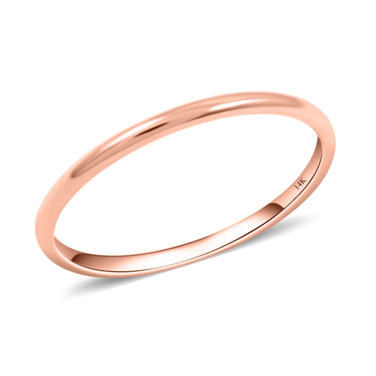 1mm Polished Band Ring in 14K Rose Gold (Size 10.0) 1.05 Grams image number 0