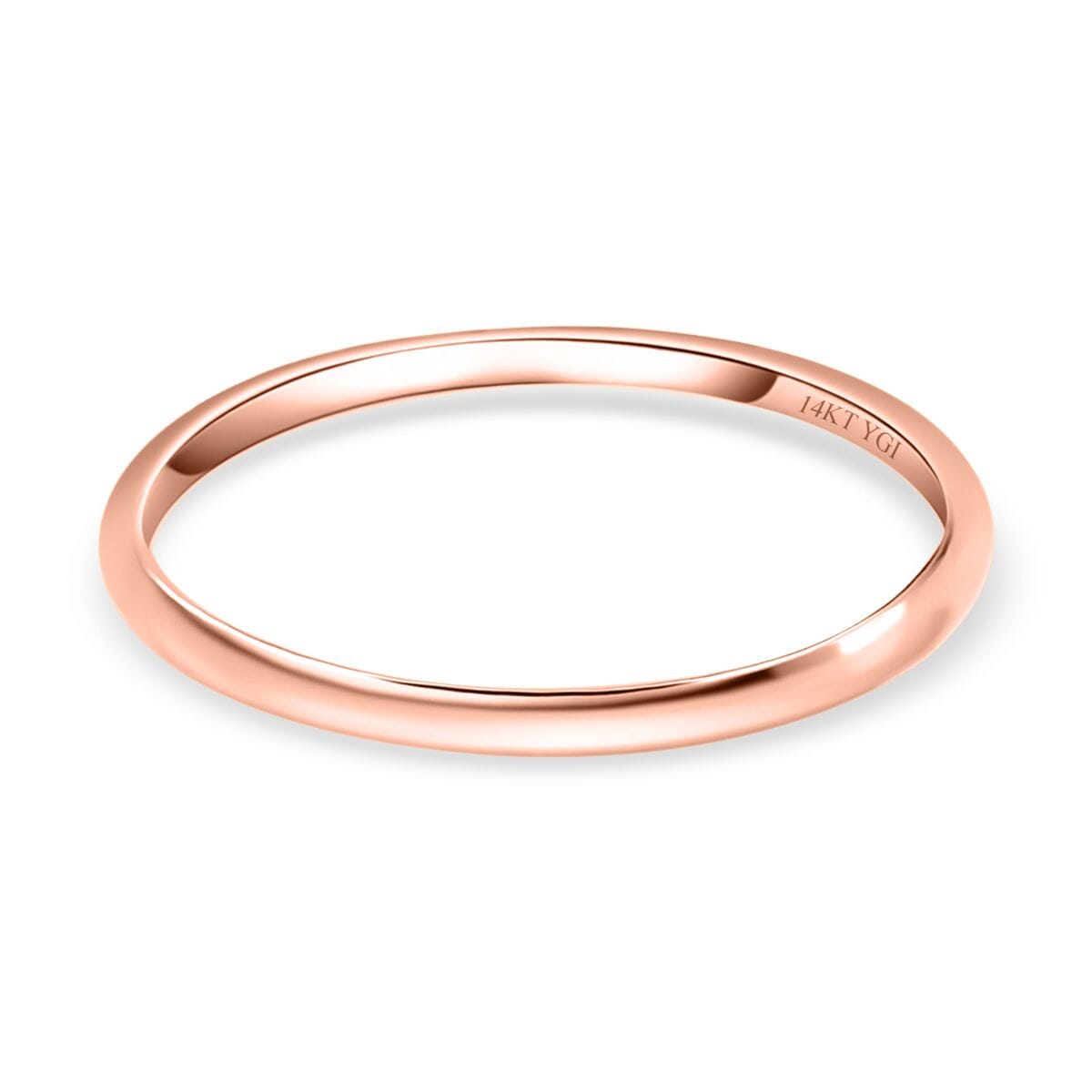 1mm Polished Band Ring in 14K Rose Gold (Size 10.0) 1.05 Grams image number 4