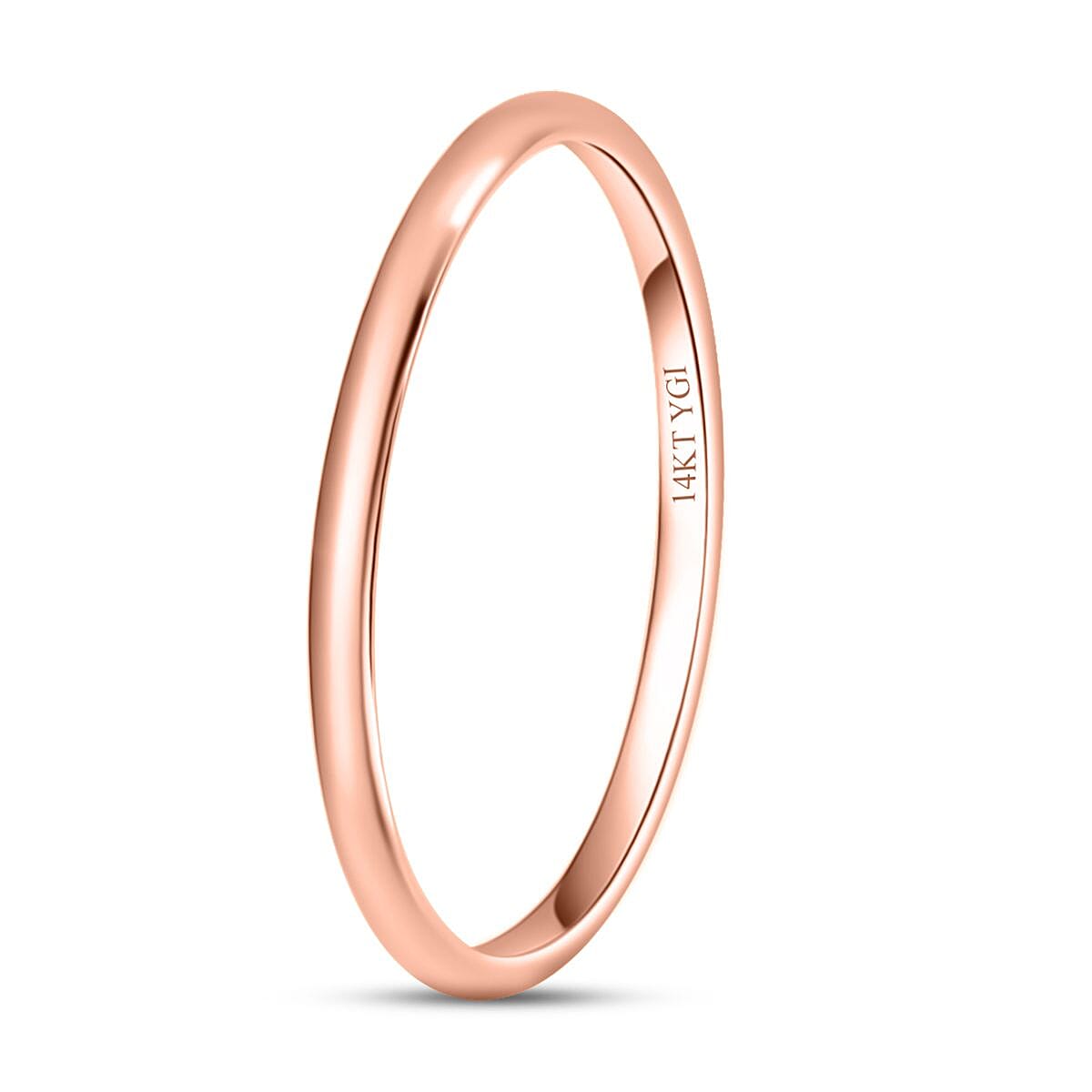 1mm Polished Band Ring in 14K Rose Gold (Size 9.0) 1.05 Grams image number 3