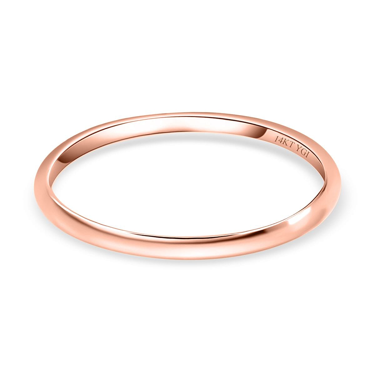 1mm Polished Band Ring in 14K Rose Gold (Size 9.0) 1.05 Grams image number 4