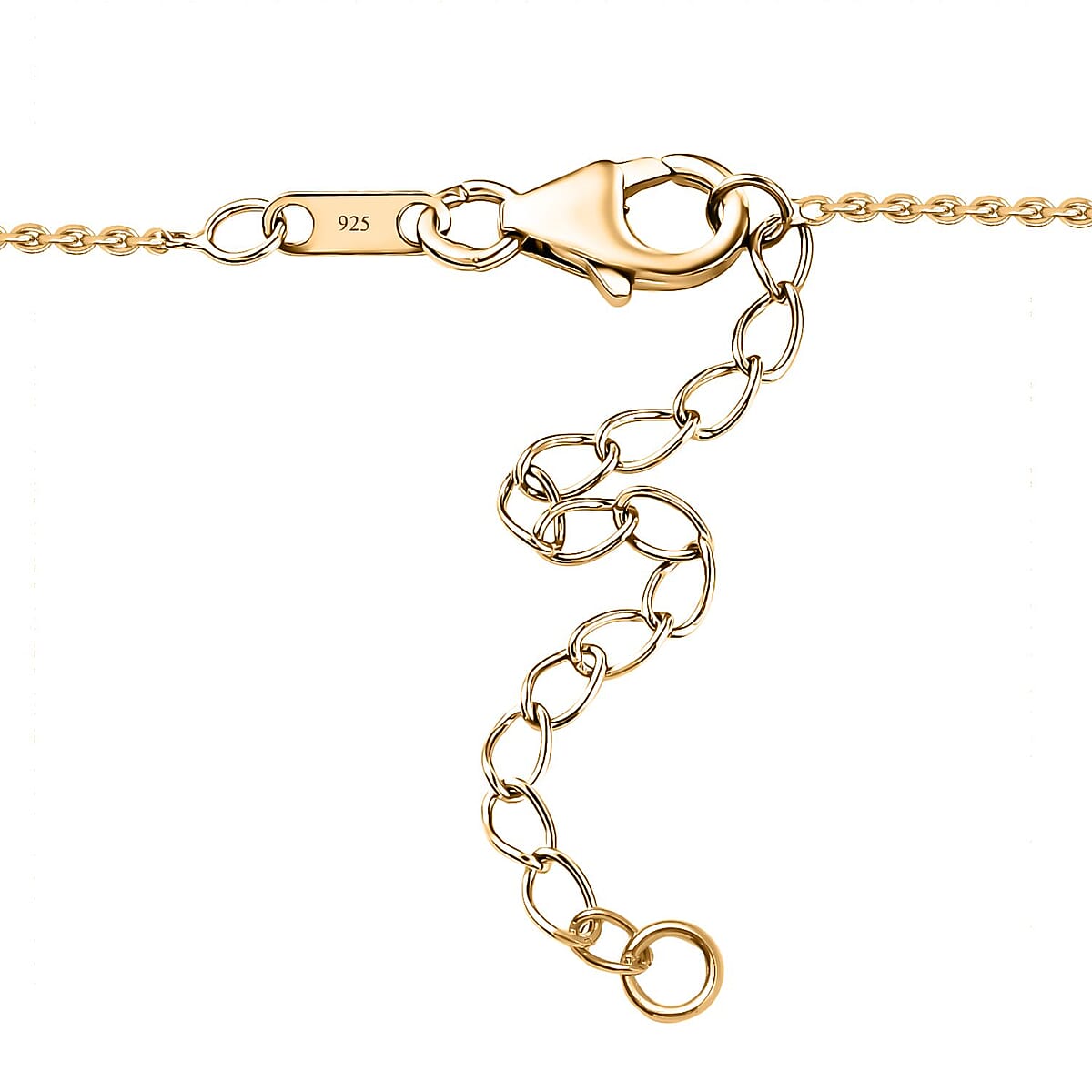 D'Joy Premium Golden Turkizite and White Zircon 3.40 ctw Necklace in 18K Vermeil Yellow Gold Over Sterling Silver 18-20 Inches  image number 3