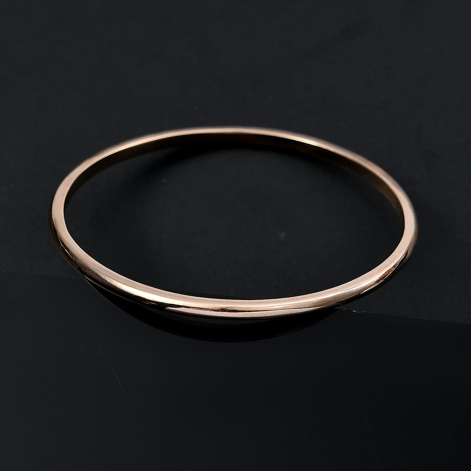 Luxoro Bangle Bracelet in 10K Rose Gold (7.25 In) 16.60 Grams