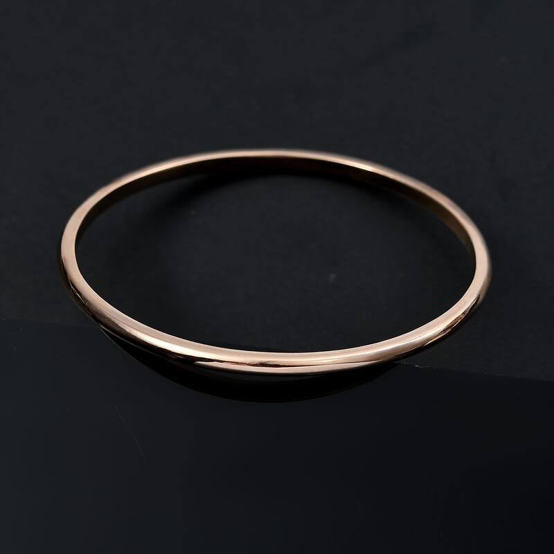 Luxoro Bangle Bracelet in 10K Rose Gold (7.25 In) 16.60 Grams
