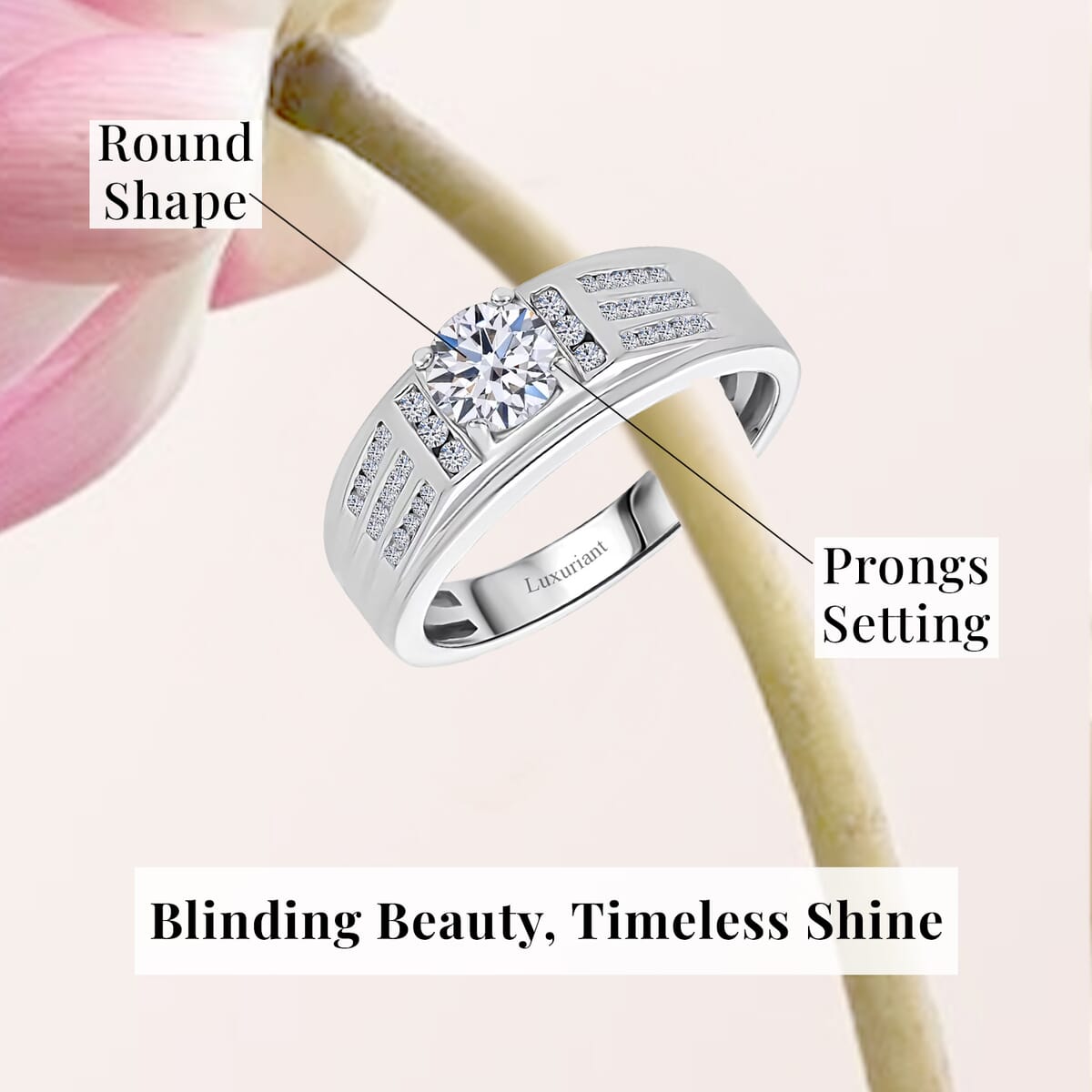 Luxuriant Lab Grown Diamond G-H, SI 1.00 ctw Mens Ring in Rhodium Over Sterling Silver (Size 14.0) image number 5