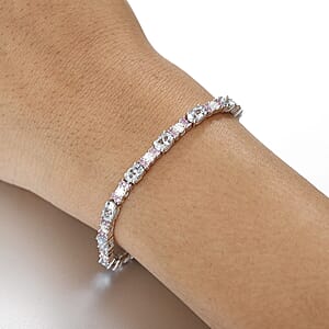 D'Joy Premium Mangoro Aquamarine and Multi Gemstone 7.80 ctw Celestial Serenade Bracelet in Rhodium Over Sterling Silver (7.25 In)