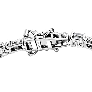 D'Joy Premium Mangoro Aquamarine and Multi Gemstone 7.80 ctw Celestial Serenade Bracelet in Rhodium Over Sterling Silver (7.25 In)