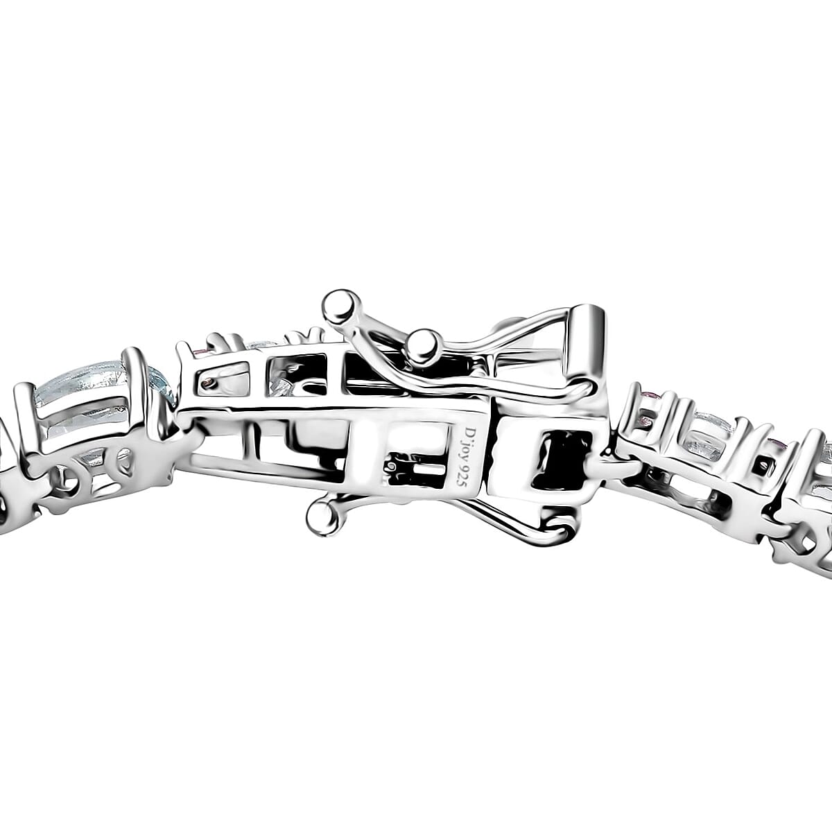D'Joy Premium Mangoro Aquamarine and Multi Gemstone 8.50 ctw Celestial Serenade Bracelet in Rhodium Over Sterling Silver (8.00 In) image number 3