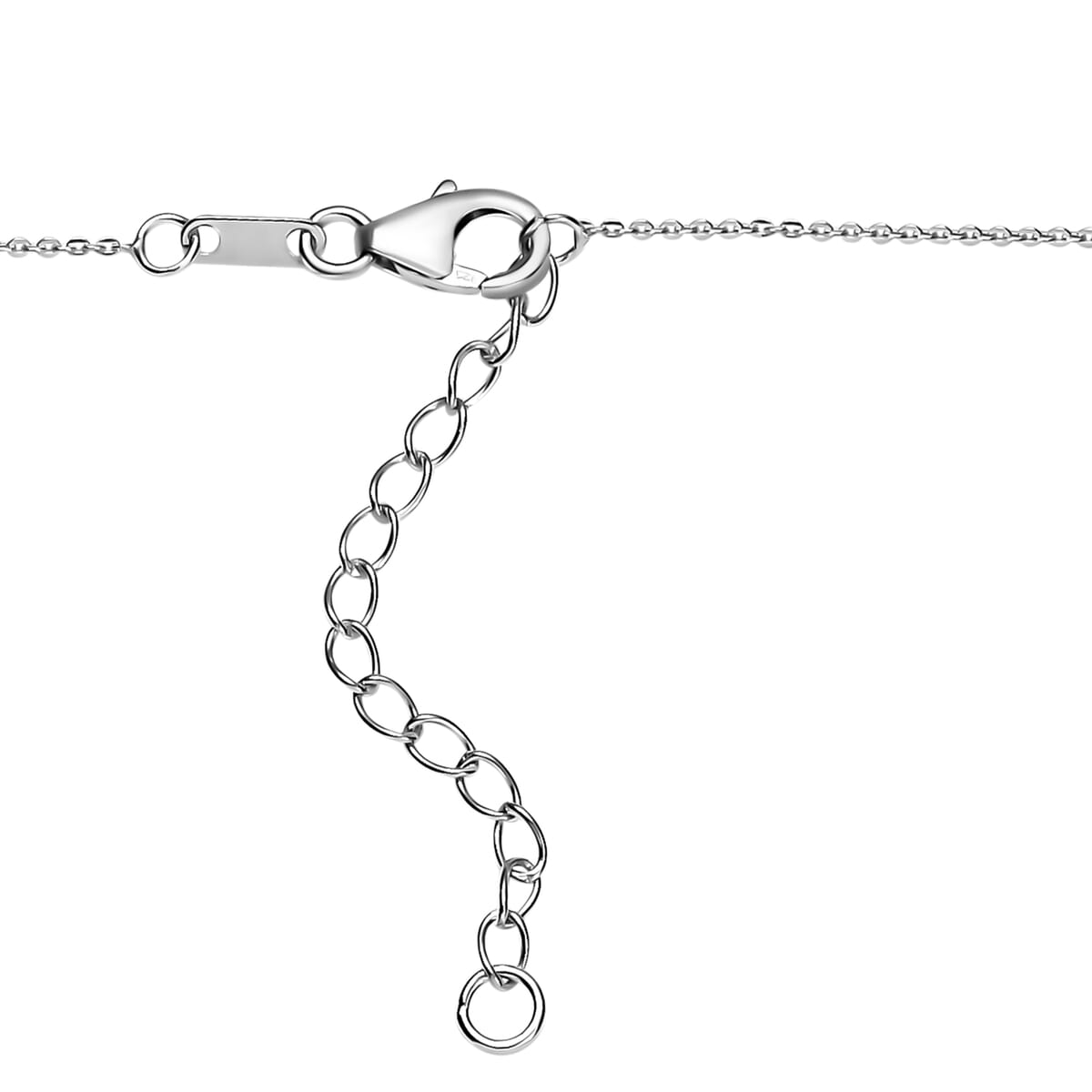 D'Joy Moissanite 0.35 ctw Fancy Necklace 18 Inches in YG and Rhodium Over Sterling Silver image number 4