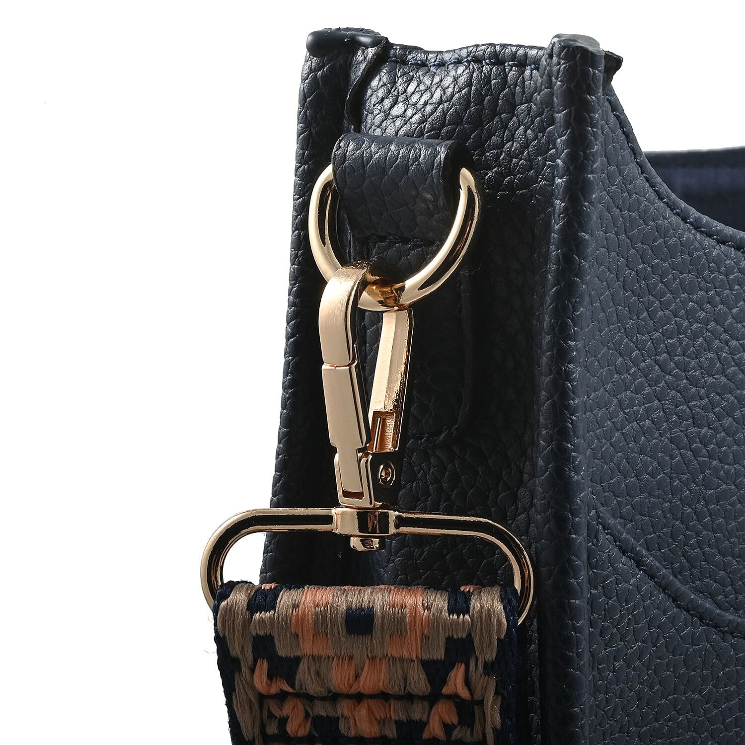 Aeropostale Navy Faux Leather Crossbody Bag with Adjustable Shoulder Strap