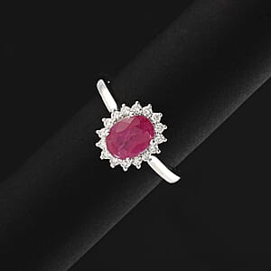 Certified & Appraised Rhapsody AAAA Montepuez Ruby, Diamond Ring in 950 Platinum 1.75 ctw (Size 10.0)