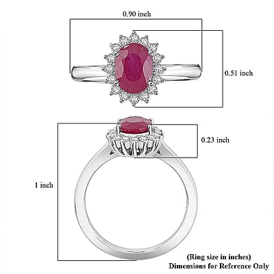 Certified & Appraised Rhapsody AAAA Montepuez Ruby, Diamond Ring in 950 Platinum 1.75 ctw (Size 11.0)