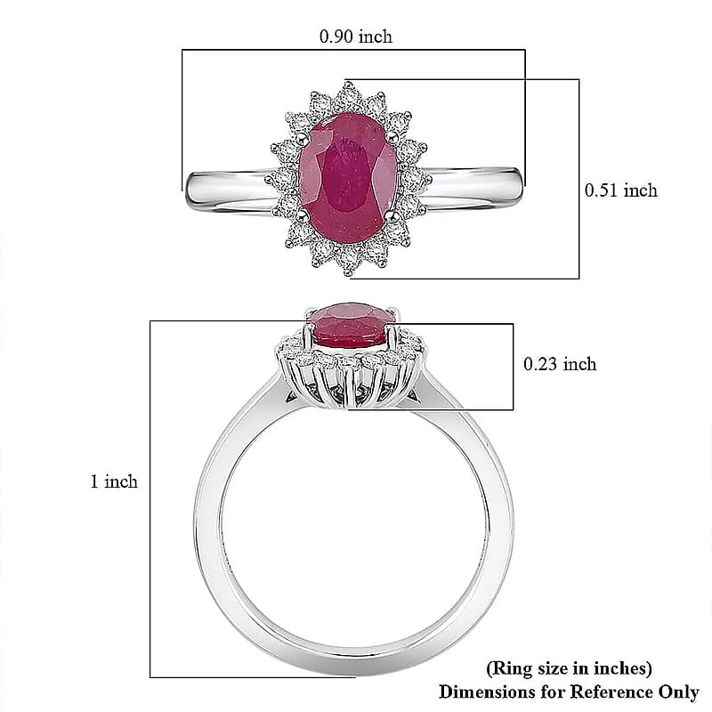 Certified & Appraised Rhapsody AAAA Montepuez Ruby, Diamond Ring in 950 Platinum 1.75 ctw (Size 5.5)