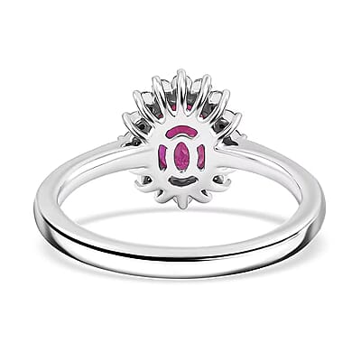 Certified & Appraised Rhapsody AAAA Montepuez Ruby, Diamond Ring in 950 Platinum 1.75 ctw (Size 5.5)
