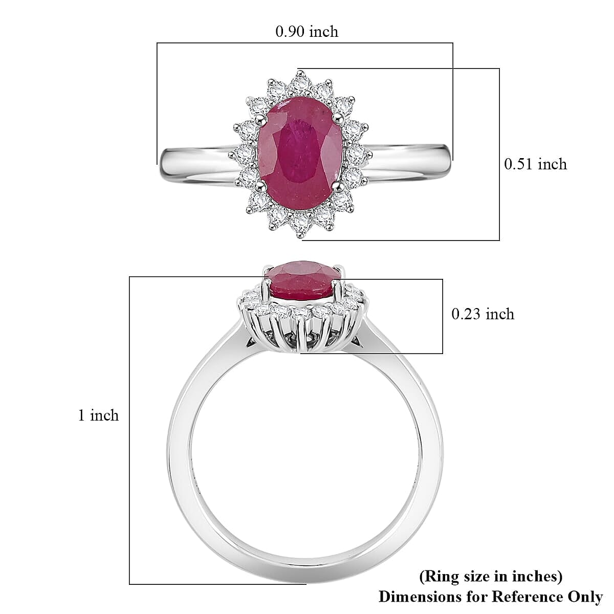 Rhapsody AAAA Montepuez Ruby, Diamond Ring in 950 Platinum 1.75 ctw (Size 7.5) image number 5