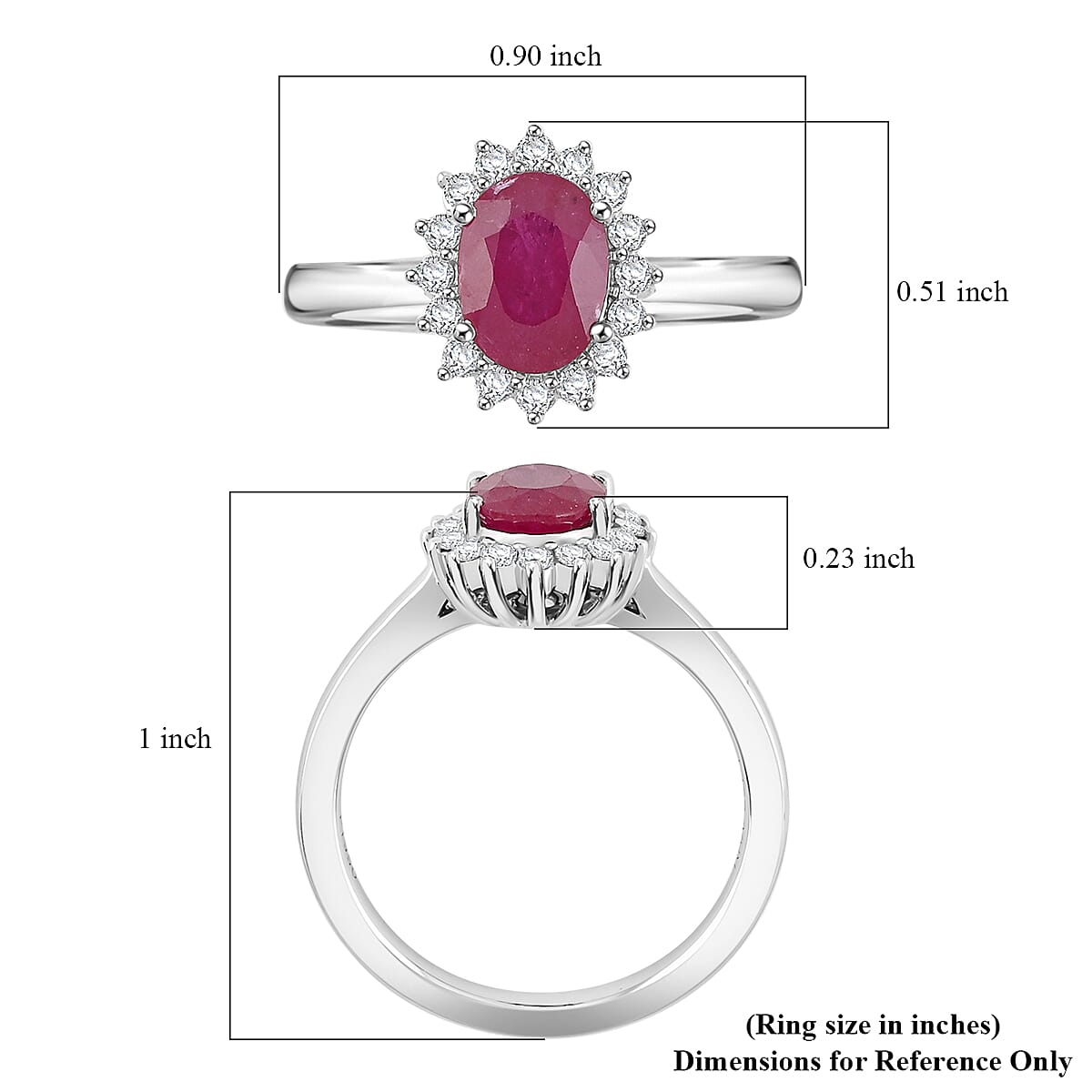 Rhapsody AAAA Mozambique Ruby and E-F VS Diamond 1.75 ctw Ring in 950 Platinum (Size 9.0) 5.86 Grams image number 5