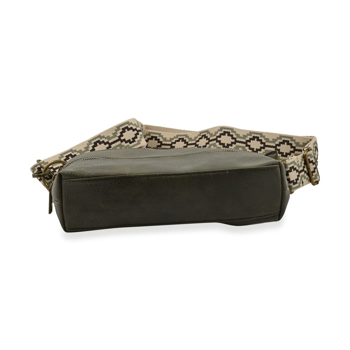 Aeropostale Olive Faux Leather Crossbody Bag with Adjustable Shoulder Strap image number 2