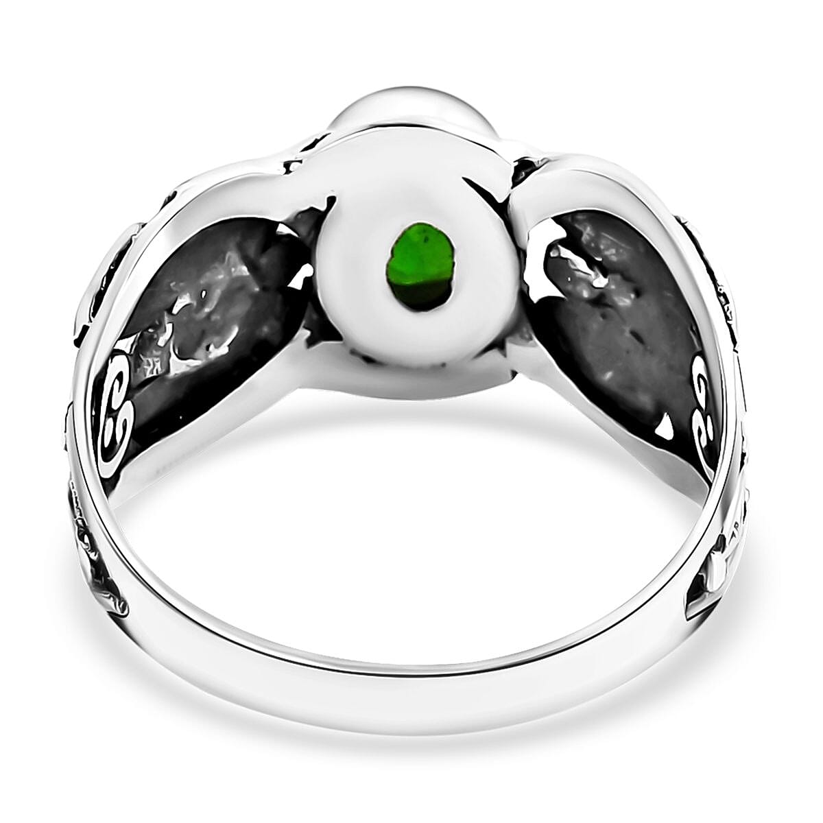 Bali Legacy Chrome Diopside 1.25 ctw Butterfly Ring in Sterling Silver (Size 7.0)  image number 4