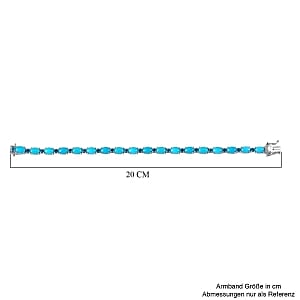 Premium Sleeping Beauty Turquoise and Casted Jewellery 13.88 ctw Cluster Bracelet in Sterling Silver (7.5 In) (10.55 g)