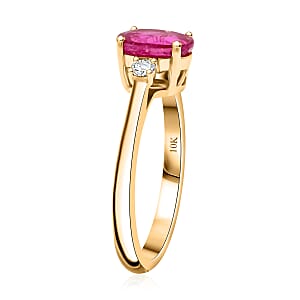 Luxoro AAA Montepuez Ruby, Diamond Ring in 10K Yellow Gold  1.65 ctw (Size 7.0)